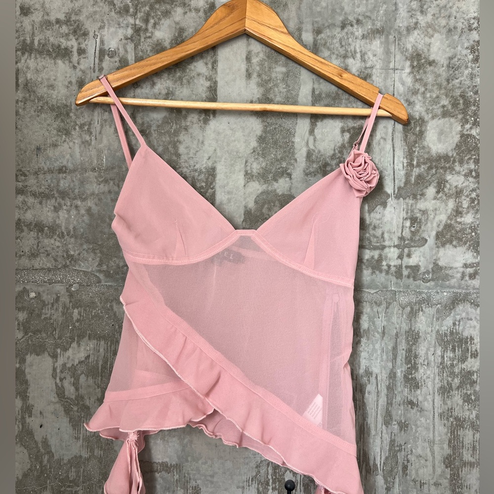 Daytona Ruffle Top in Chiffon Pink